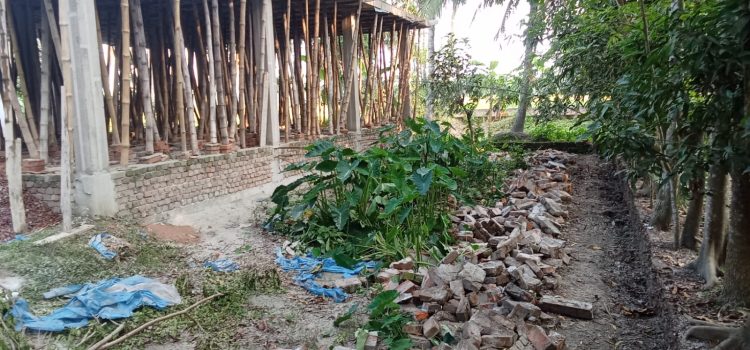 বরিশালে জোরপূর্বক জমির সীমানা প্রাচীর ভাঙচুর, থানায় অভিযোগ