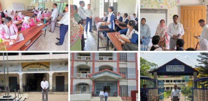 প্রান্তিক পর্যায়ে এসএসসি কেন্দ্র ও শিক্ষা কার্যক্রম পরিদর্শনে বরিশাল শিক্ষাবোর্ড চেয়ারম্যান