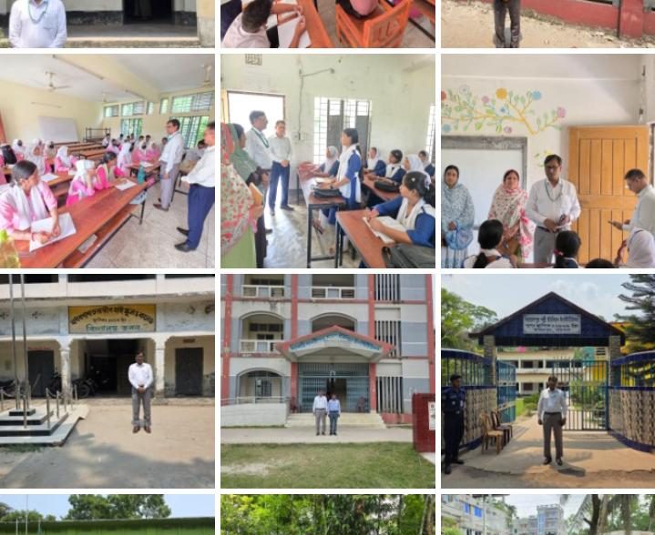 প্রান্তিক পর্যায়ে এসএসসি কেন্দ্র ও শিক্ষা কার্যক্রম পরিদর্শনে বরিশাল শিক্ষাবোর্ড চেয়ারম্যান