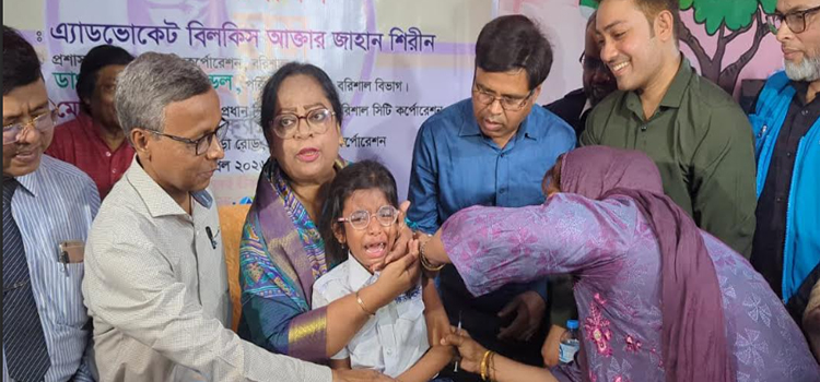 বরিশালে হাম, রোবেলা টিকা ক্যাম্পেইনের উদ্বোধন