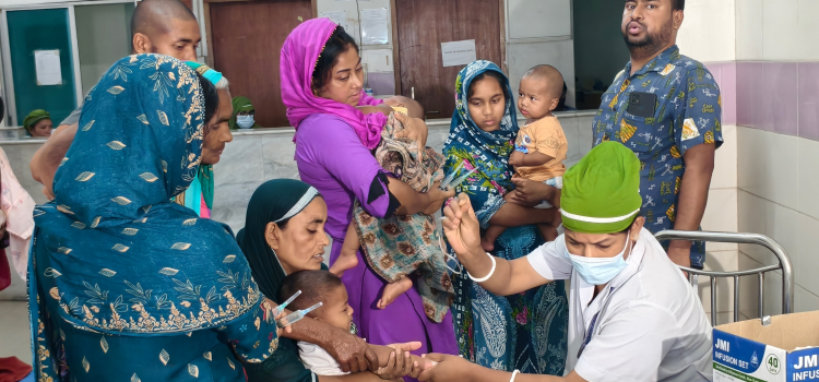 ময়মনসিংহ মেডিকেলে হামের উপসর্গ নিয়ে ভর্তি ৯১ শিশু