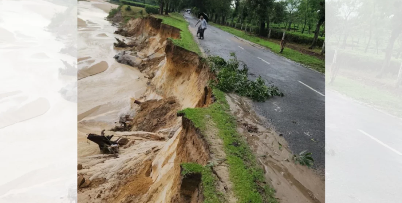 মাটি ধসে হুমকির মুখে পুরনো ঢাকা-সিলেট মহাসড়ক