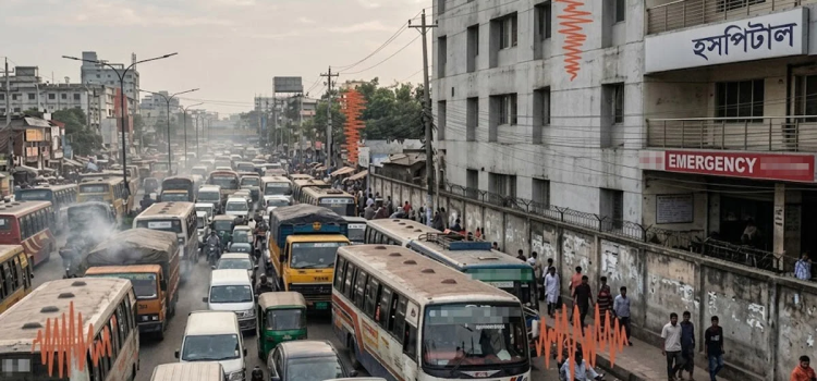 দেশের সর্বোচ্চ শব্দদূষণ চট্টগ্রাম ও রাজশাহীর হাসপাতাল এলাকায়